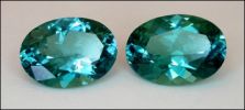 TOURMALINE, FINE BLUE-GREEN (Africa) – 1.28 TCW MATCHED OVAL PAIR